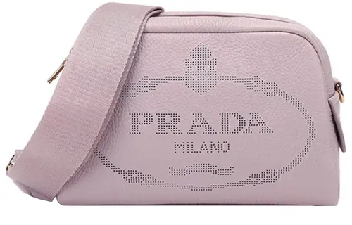 PRADA Leather Crossbody Bag, Shoulder Bag Women's Water Lily Color