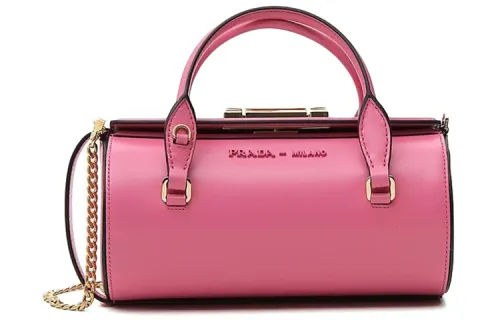 PRADA Cow Leather Luggage Bag, Shoulder Bag, Crossbody Bag, Handbag Women's Pink