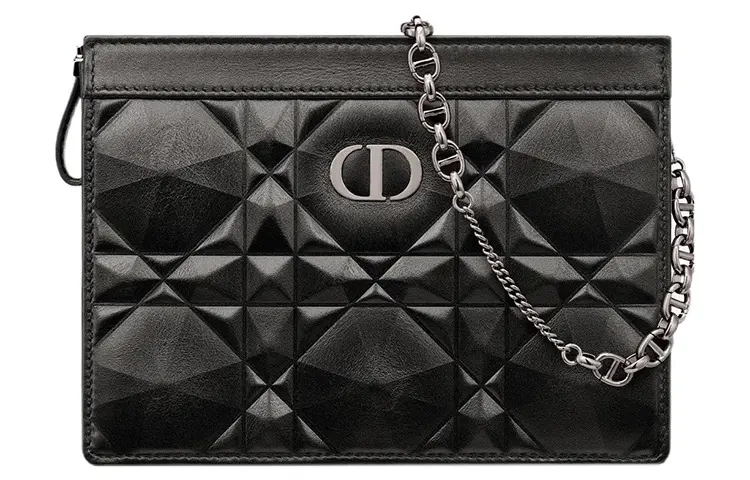 DIOR Cow Leather Shoulder Bag, Crossbody Bag, Clutch Women's Black