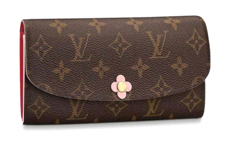 LOUIS VUITTON Wallet Emilie Monogram Brown