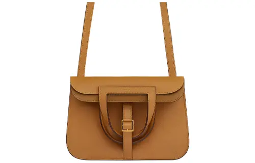 HERMES Halzan Evercolor Calfskin Handbag, Shoulder Bag, Crossbody Bag Regular Women's 28 Caramel