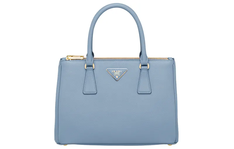 PRADA Leather Killer Bag Crossbody Handbag Medium Women's Blue