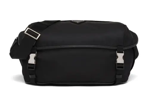 PRADA Saffiano Fabric Crossbody Bag, Shoulder Bag Men's Black