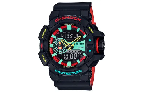 CASIO Men Liquid Crystal/Analog Dual Display Series Black Watch GA-400CM-1A