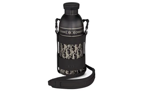 DIOR Aqua Grain Cow Leather And Stainless Steel Kettle Shoulder Bag, Crossbody Bag Unisex Black