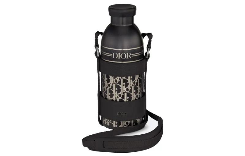 DIOR Aqua Grain Cow Leather And Stainless Steel Kettle Shoulder Bag, Crossbody Bag Unisex Black