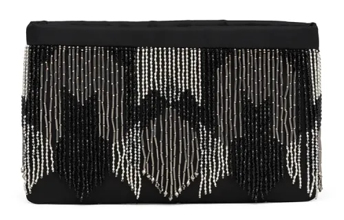 PRADA Nylon Clutch Unisex Black