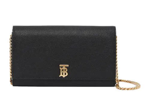 Burberry Leather Shoulder Bag, Crossbody Bag, Wallet Women's Black