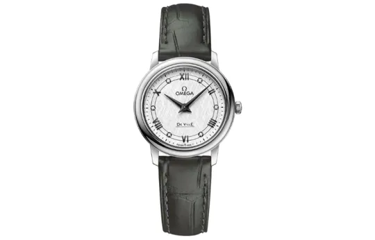 OMEGA Disc Fly Collection Elegant Quartz Movement Women's Watch 27.4mm 27.4mm Silver Dial