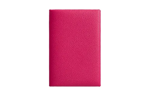 HERMES Calvi Evercolor Calfskin Handheld Card Holder Women's Raspberry Red