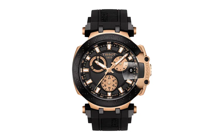 TISSOT Race Collection Quartz Movement 100m Waterproof Men's Watches Watch 43mm Black Dial Stainless Steel Case