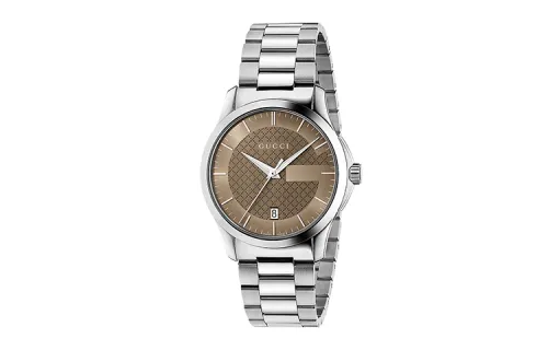 GUCCI G Timeless Collection Wrist Watches Quartz Movement Stainless Steel Strap Coffee Watch Dial Men's Watches