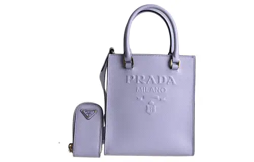 PRADA Leather Shoulder Bag, Crossbody Bag, Handbag Women's Gray