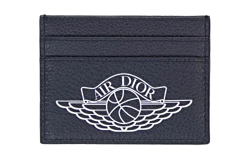 DIOR Jordan Collaboration Canvas Bag Card Holder Men's Marine Blue