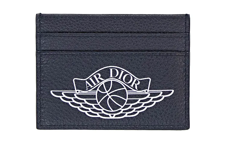 DIOR Jordan Collaboration Canvas Bag Card Holder Men's Marine Blue