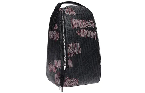DIOR Fabric Portable Crossbody Bag, Shoulder Bag Men's Black Sole With Gray Color