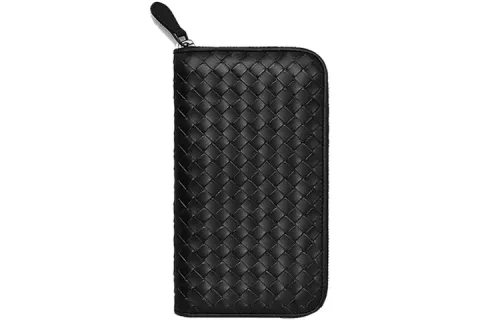Bottega Veneta Cow Leather Wallet Unisex Black