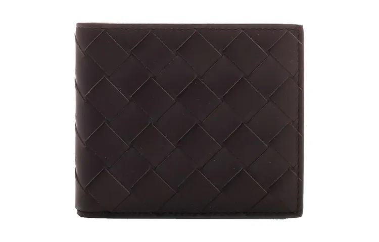 Bottega Veneta Calfskin Wallet Men's Brown & Blue