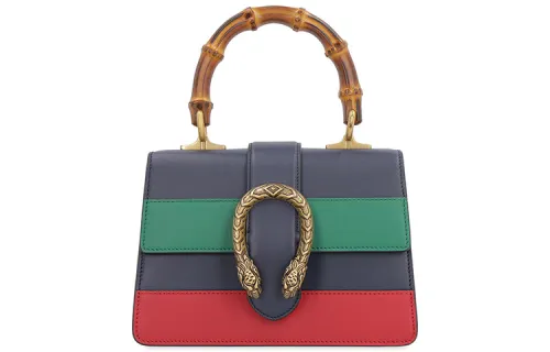 GUCCI Dionysus Multicolor Leather Shoulder Bag, Crossbody Bag, Handbag Mini Women's Dark Blue/Green/Red