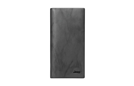 Jeep Genuine Cow Leather Wallet Regular Men's Gray