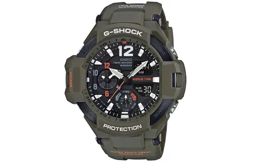 CASIO Men MASTER OF G-AIR Series Black Watch GA-1100KH-3A