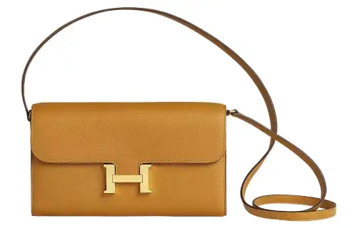 HERMES Constance To Go Gold tone Lock Crossbody Bags Regular Women's 28 Caramel