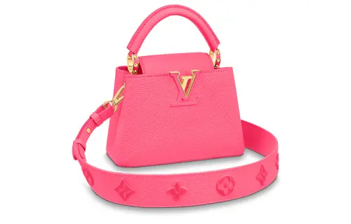 LOUIS VUITTON Cow Leather Handbag Shoulder Bag Mini Women's Pink
