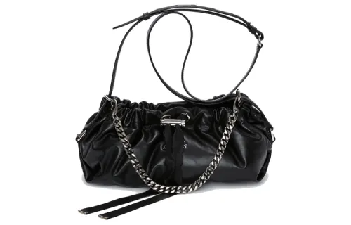 Alexander McQueen Graffiti Calfskin Portable Crossbody Bag, Shoulder Bag Women's Black