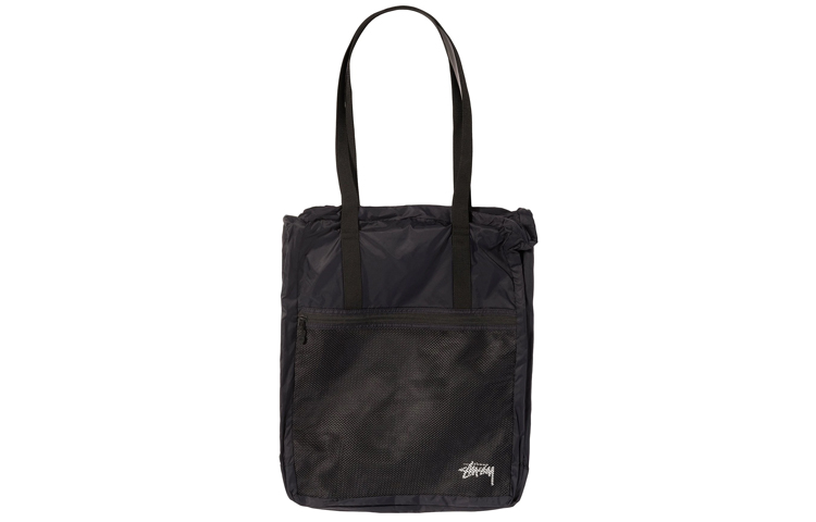 Stussy Nylon Fabric Travel Bag Handbag Unisex Black