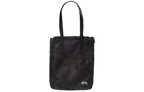 Stussy Nylon Fabric Travel Bag Handbag Unisex Black