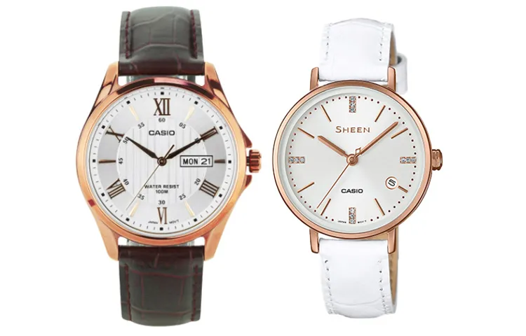 CASIO Unisex Pair Table Series Silver Watch