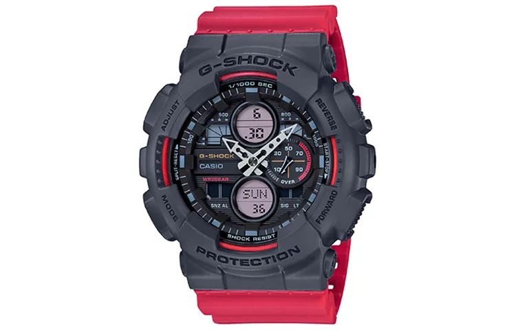 CASIO Men Liquid Crystal/Analog Dual Display Series Black Watch GA-140-4APRBS