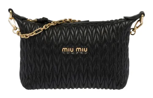MIU MIU Sheepskin Crossbody Bag, Shoulder Bag Women's Black