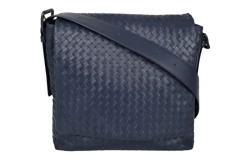 Bottega Veneta Sheepskin Shoulder Bag, Crossbody Bag Men's Dark Blue