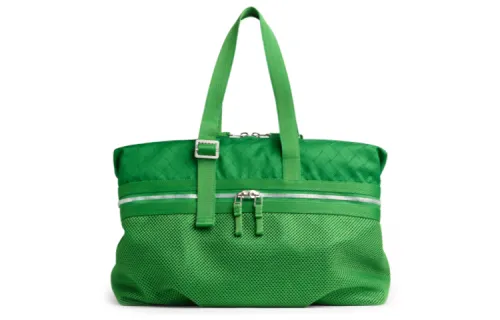 Bottega Veneta Zip Closure Polyamide With Polyester One Shoulder Handbag Men's Green