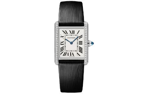 CARTIER TANK DE Quartz Movement Fashion Unisex Watch 33.7*25.5mm Silver Dial Stainless Steel Case