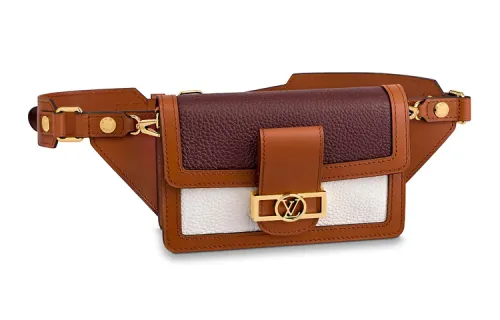 LOUIS VUITTON Dauphine Cow Leather Fanny Pack Women's Brown