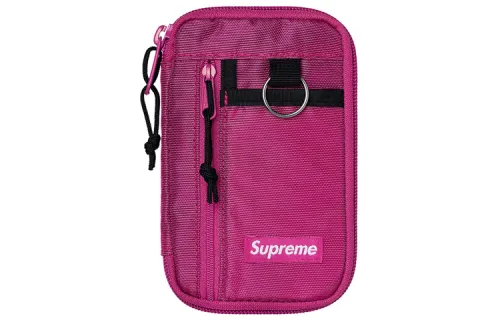 Supreme FW19 Canvas Clutch Cell Phone Pouch, Shoulder Bag, Crossbody Bag Small Unisex Purple