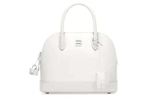 Balenciaga Ville Cow Leather Handbag Small Women's White