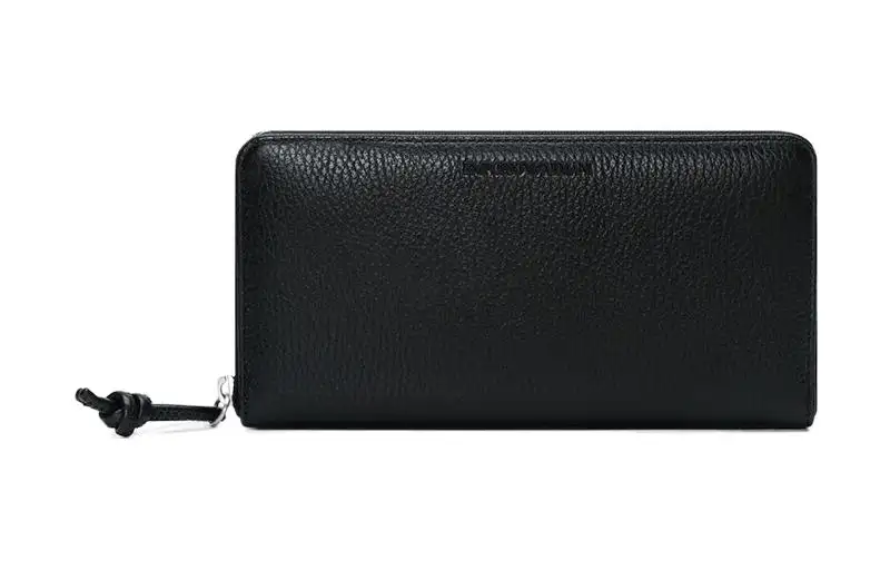 EMPORIO ARMANI Cow Leather Wallet Men's Black