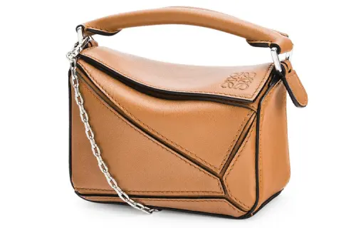 LOEWE Puzzle Calfskin Puzzle Bag Geometric Bag, Handbag, Shoulder Bag, Crossbody Bag Mini Women's Warm Sand