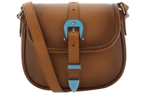 Golden Goose Magnetic Closure Leather Shoulder Bag Women's Brown