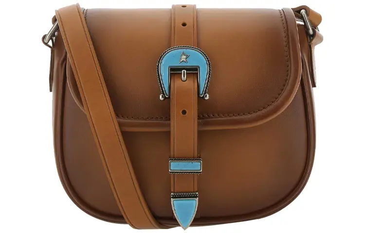 Golden Goose Magnetic Closure Leather Shoulder Bag Women's Brown