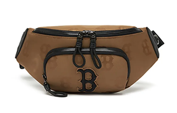 MLB Artificial Leather Sling Bag, Shoulder Bag, Crossbody Bag Regular Unisex Coffee