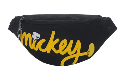 Li Ning Disney, Collaboration Fabric Shoulder Bag, Crossbody Bag, Fanny Pack Unisex Black & Yellow
