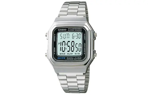 CASIO Casio, quartz waterproof electronic watch strap stainless steel, men's watch, dial, quartz mechanism, Japanese and Korean