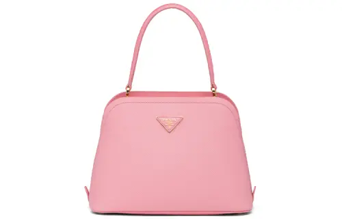 PRADA Saffiano Crocodile Leather Handbag Regular Women's Petal Pink