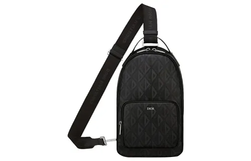 DIOR Adjustable Strap Backpack, Sling Bag, Handbag, Shoulder Bag, Crossbody Bag Mini Men's Black