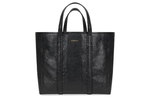 Balenciaga Lambskin Tote Bag, Shopping Bag, Handbag, Crossbody Bag Medium Women's Black/White