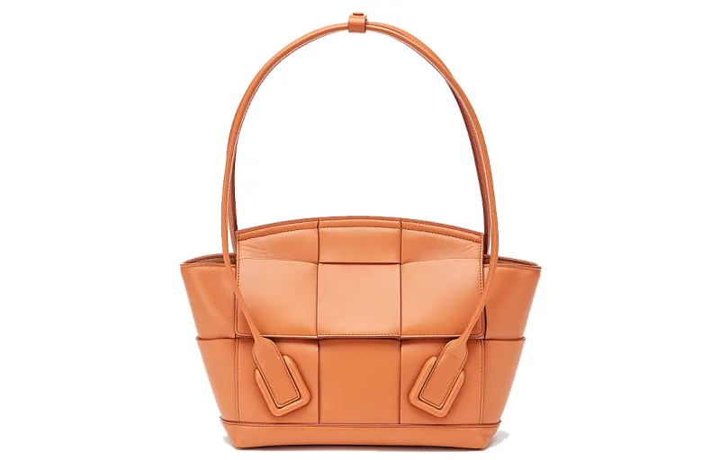 Bottega Veneta Calfskin & Brass Handbag Small Women's Clay Pink